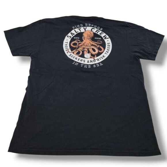 Salty Crew Shirt Size Large Find Refuge In The Sea Octopus Graphic Print T-Shirt - Picture 5 of 9